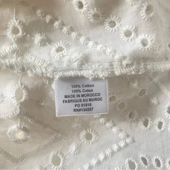 MISA Los Angeles Sera White Eyelet Embroidered Off the Shoulder Blouse - Picture 5 of 7